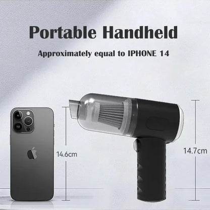 שואב אבק עוצמתי ‎9000Pa – נייד עם סוללה נטענת ‎1200mAh
